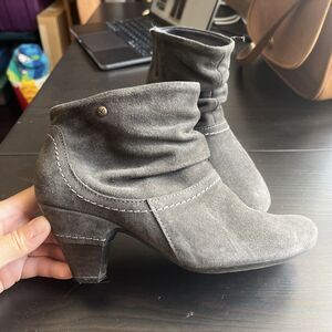 Pikolinos Leather Suede Heeled Ankle Boots Size 37